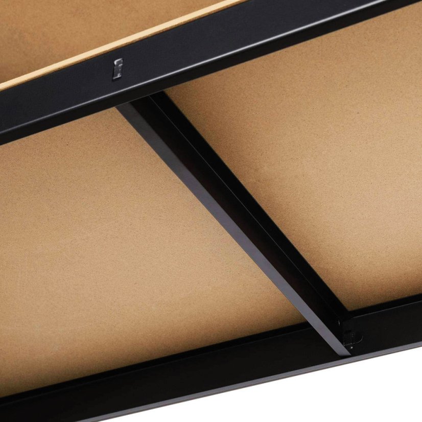 Stabilní kovový regál černý s 5 policemi 205 x 120 x 45 cm