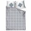 Biele vzorované posteľné obliečky z bavlneného saténu - Rozmer: 3 časti: 1ks 200x220 + 2ks 70 cmx80