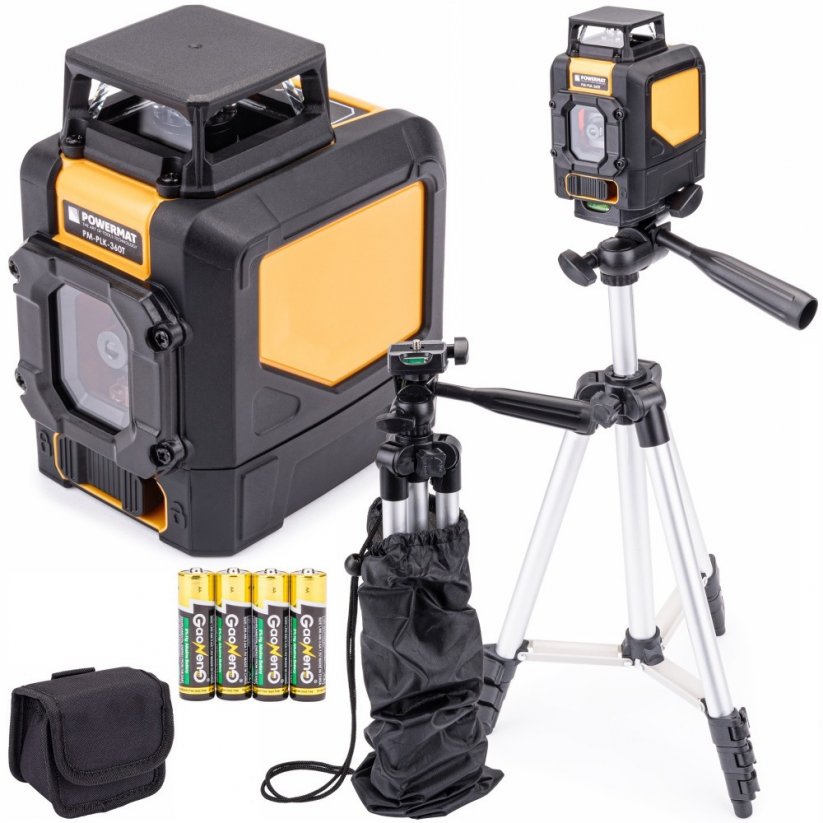 360° нивелиращ лазер + статив и куфар за носене PM-PLK-360T
