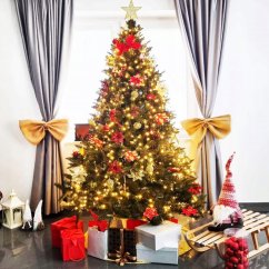 Bellissimo albero di Natale artificiale classico abete 220 cm