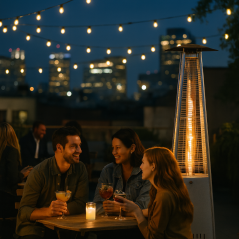 Terasový ohřívač z nerezové oceli