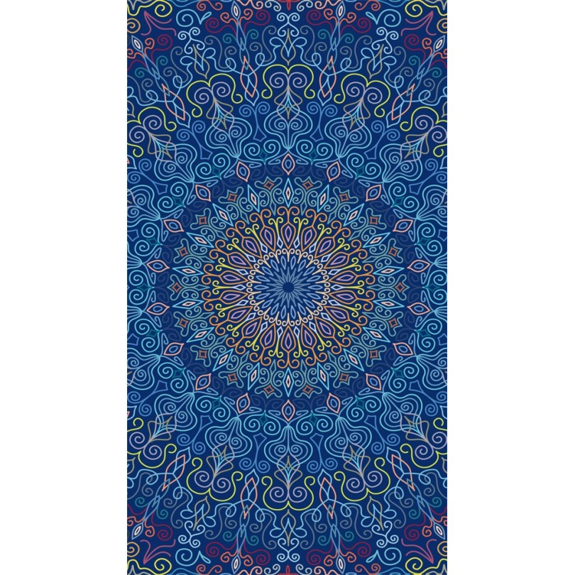 Плажна кърпа с цветни орнаменти, 100 х 180 см