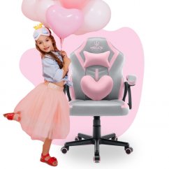Scaun de joacă pentru copii HC - 1001 roz și gri