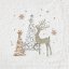 Bavlnený vianočný uterák biely s jelenčekom