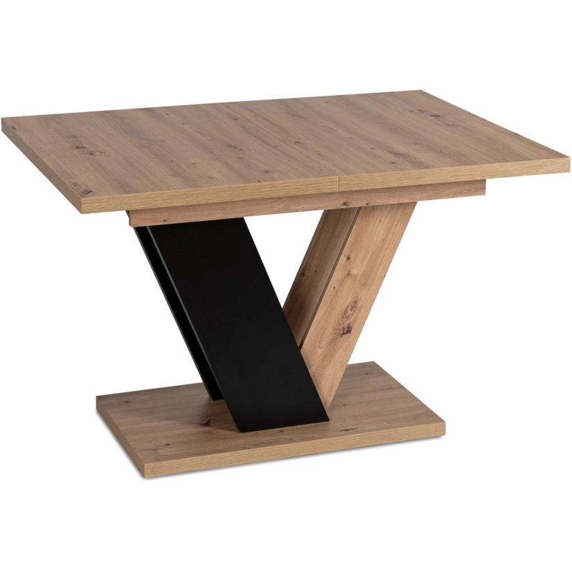 Rozkladací jedálenský stôl CLARK – dub artisan, 120–160 cm
