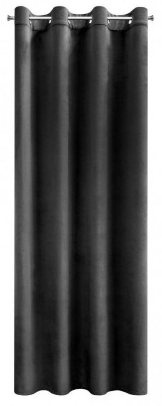 Draperie de catifea de lux neagră - Mărimea: Lungime: 250 cm