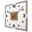 Orologio bianco con decoro in rovere 30 x 30 cm