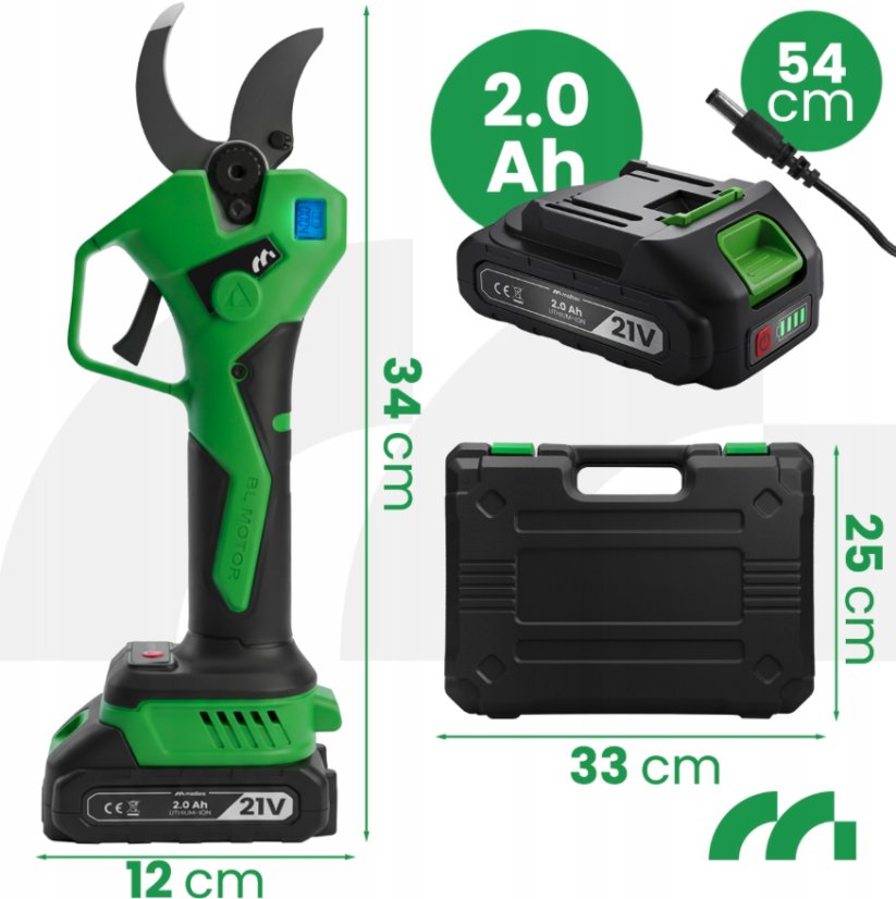 Akumulátorové zahradní nůžky MASTERCUT500W - Elektrické nůžky do 40 mm