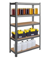 Сив стелаж с 5 рафта 150 × 70 × 30 cm