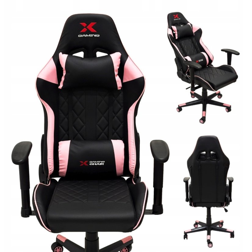 Xgaming Xcom2 gaming stol - črno-rožnat