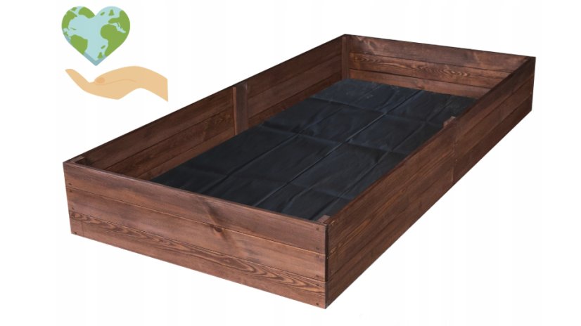 Prírodný impregnovaný vyvýšený drevený záhon 200 x 100 x 27 cm