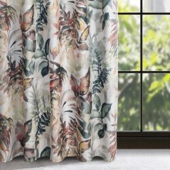 Záves s motívom farebného lístia na riasiacu pásku 135 x 270 cm