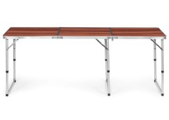 Masă de catering pliabilă 180 x 60 cm cu imitație de lemn în 3 părți