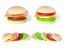 Dřevěná hračka pro děti - Hamburger