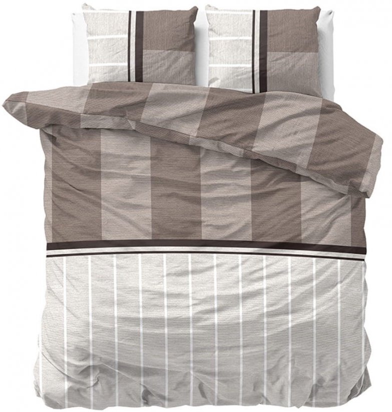 Kvalitetna posteljnina v rjavi barvi 180 x 200 cm