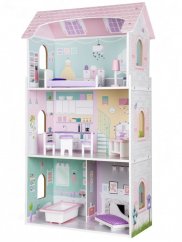 Casa delle bambole in legno + mobili Residenza High Berry ECOTOYS