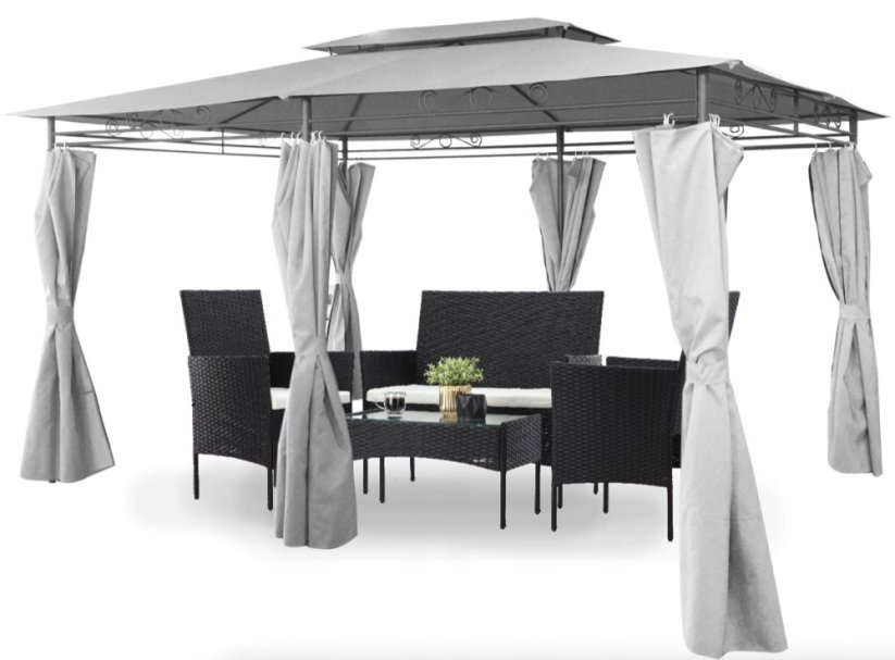 Stabilný záhradný pavilón 3 x 4 m
