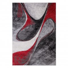 Modischer, roter Teppich mit abstraktem Muster