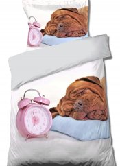 Lenjerie de pat cu un câine somnoros