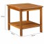 Tavolino laterale in legno di acacia - 45 x 45 x 45 cm