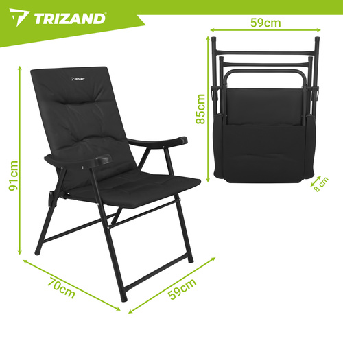 Trizand skladacia kempingová stolička