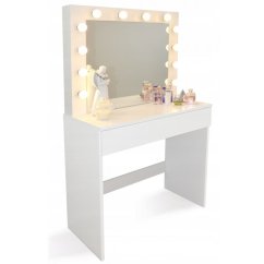 Toaletný stolík so svetielkami bez taburetky