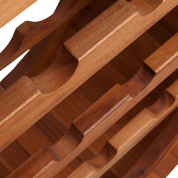 Fából készült borállvány 12 palack számára