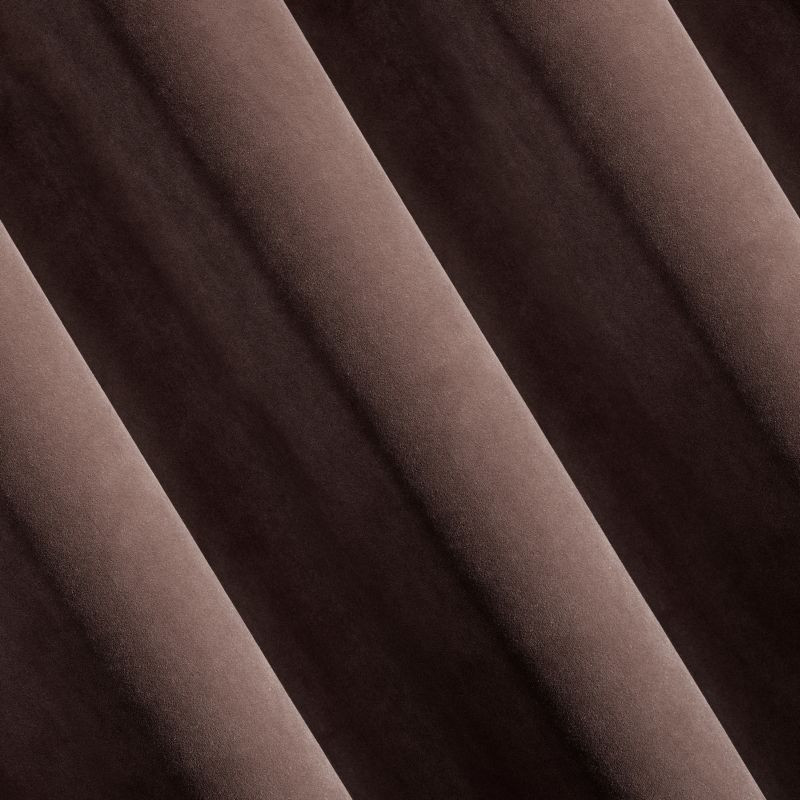 Draperie de lux din catifea maro ciocolatiu 140 x 270 cm