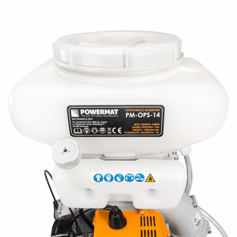 Benzínový záhradný postrekovač s výkonom 3,8 HP PM-OPS-14