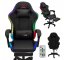 Scaun de gaming Xgaming LED cu suport pentru picioare - negru