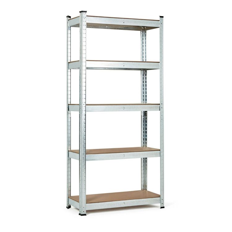 Stabilní kovový regál s 5 policemi 180 x 90 x 30 cm