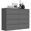 Comodă modernă cu 8 sertare R-140-S8 - diferite variante de culoare - Culoare: antracit