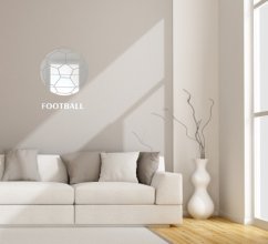 Oglindă rotundă de perete fotbal