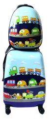Kinderreisekoffer mit Autos 31 l + Rucksack