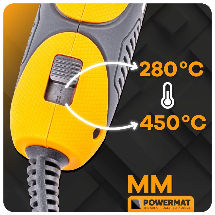 Mini toplotna pištola z dodatki - 450 W