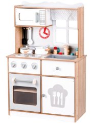 Drevená kuchynka XXL + kuchynské náradie Ecotoys