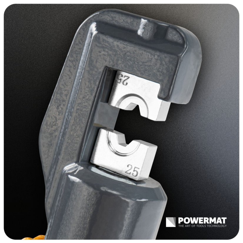 Hydraulický krimpovací lis na káble Powermat 4–70 mm², 6 T, 8 matríc