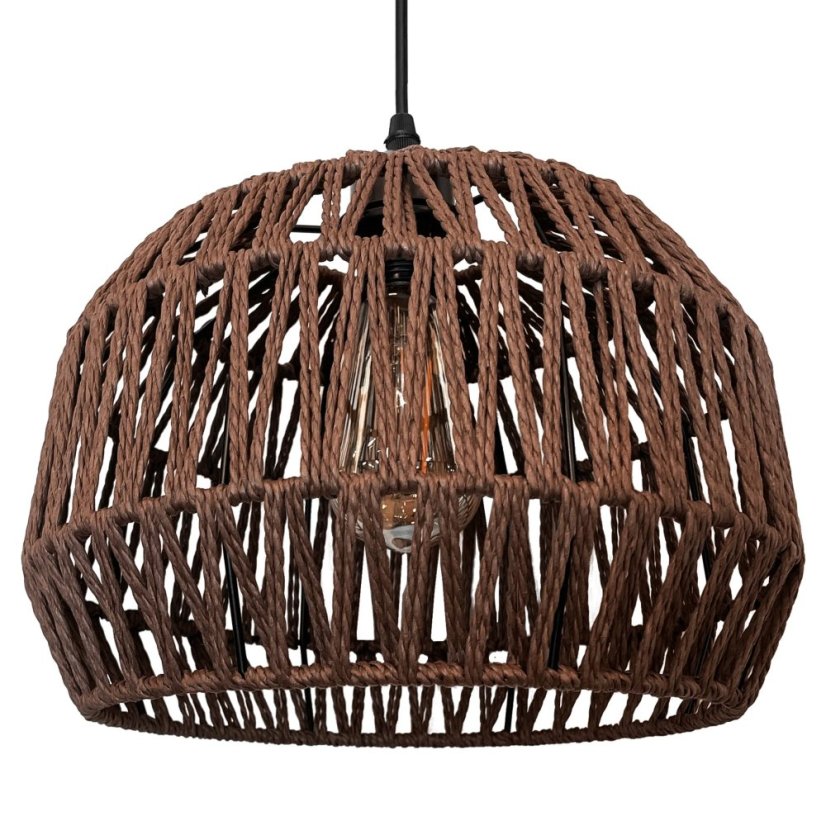 Viseća lampa od jutenog užeta - Boja: Bež