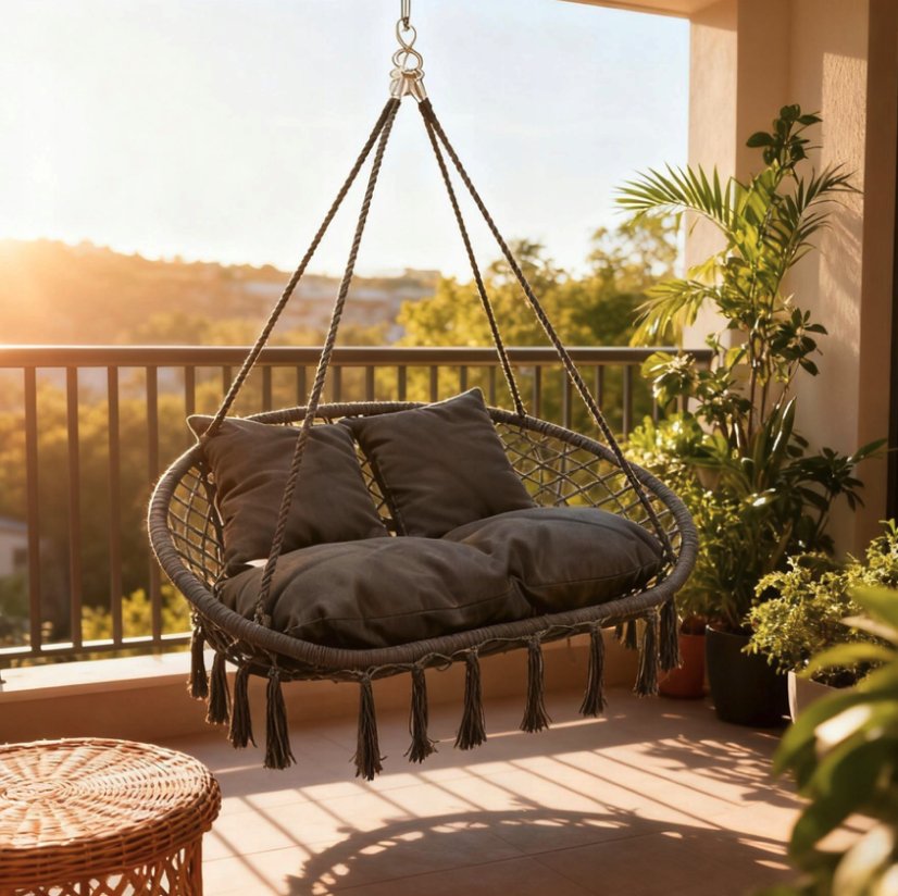 Závesné kreslo, bocianie hniezdo pre 2 osoby –  320 kg