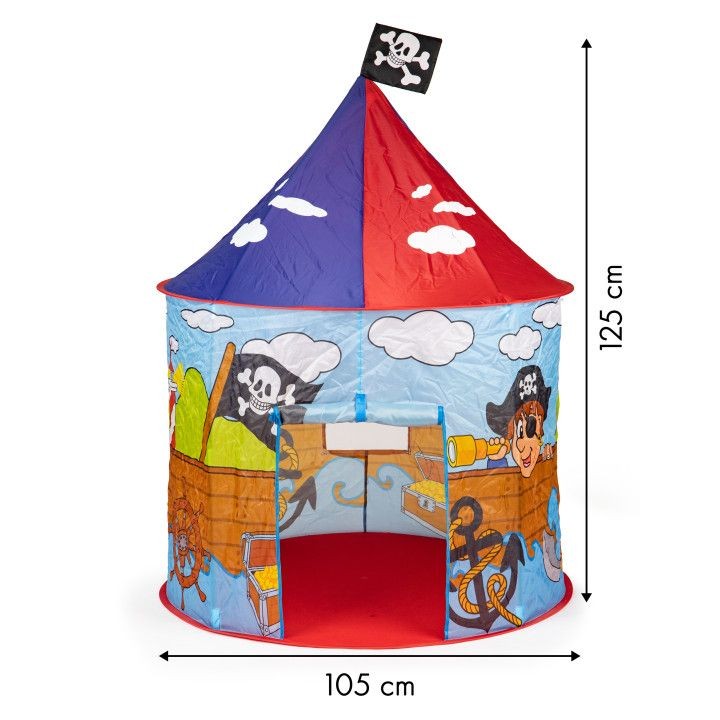 Otroški igralni šotor s piratskim dizajnom