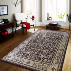 Hnědý koberec ve vintage stylu do obývacího pokoje