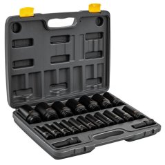 Set di prese a percussione HEX 1/2" 10-38 mm 20 pz.