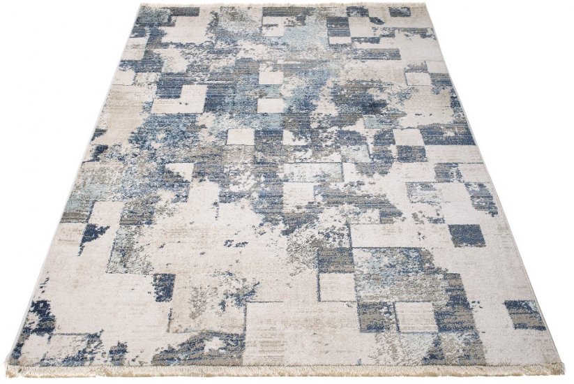 Exkluzívny koberec modro-béžovej farby