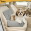 Avtosedež za psa in mačko - vodoodporna siva avtomobilska postelja
