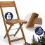 Set da giardino in legno 3 pezzi - tavolo pieghevole + sedie