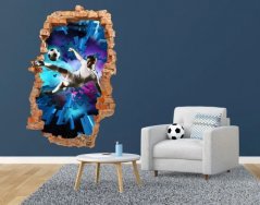 3D nálepka na stenu pre futbalových fanúšikov