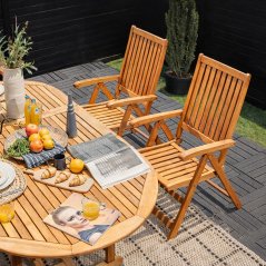 Garten-Ausziehtisch Vanamo aus Eukalyptus 150 - 200 x 100 x 74 cm