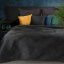 Качествена ватирана покривка за легло в черно - Размер: Ширина: 170 см | Дължина: 210 см