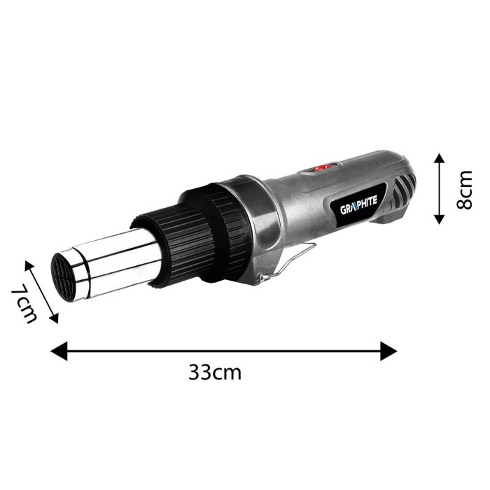 Toplotna pištola 2000 W, ravno držalo 59G523 GRAPHITE