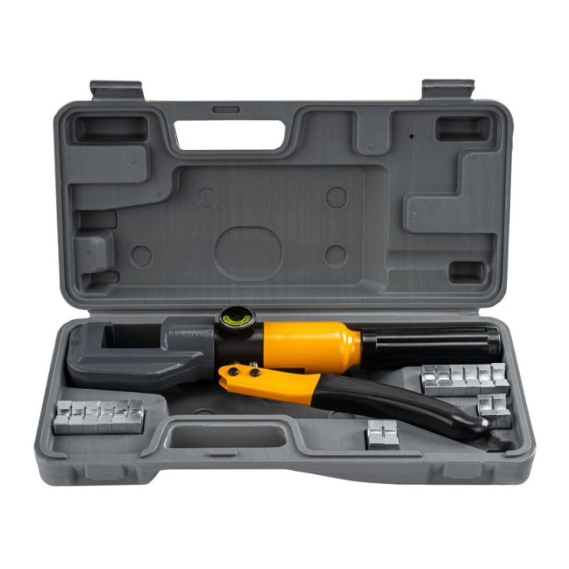 Hydraulický krimpovací lis na káble Powermat 4–70 mm², 6 T, 8 matríc